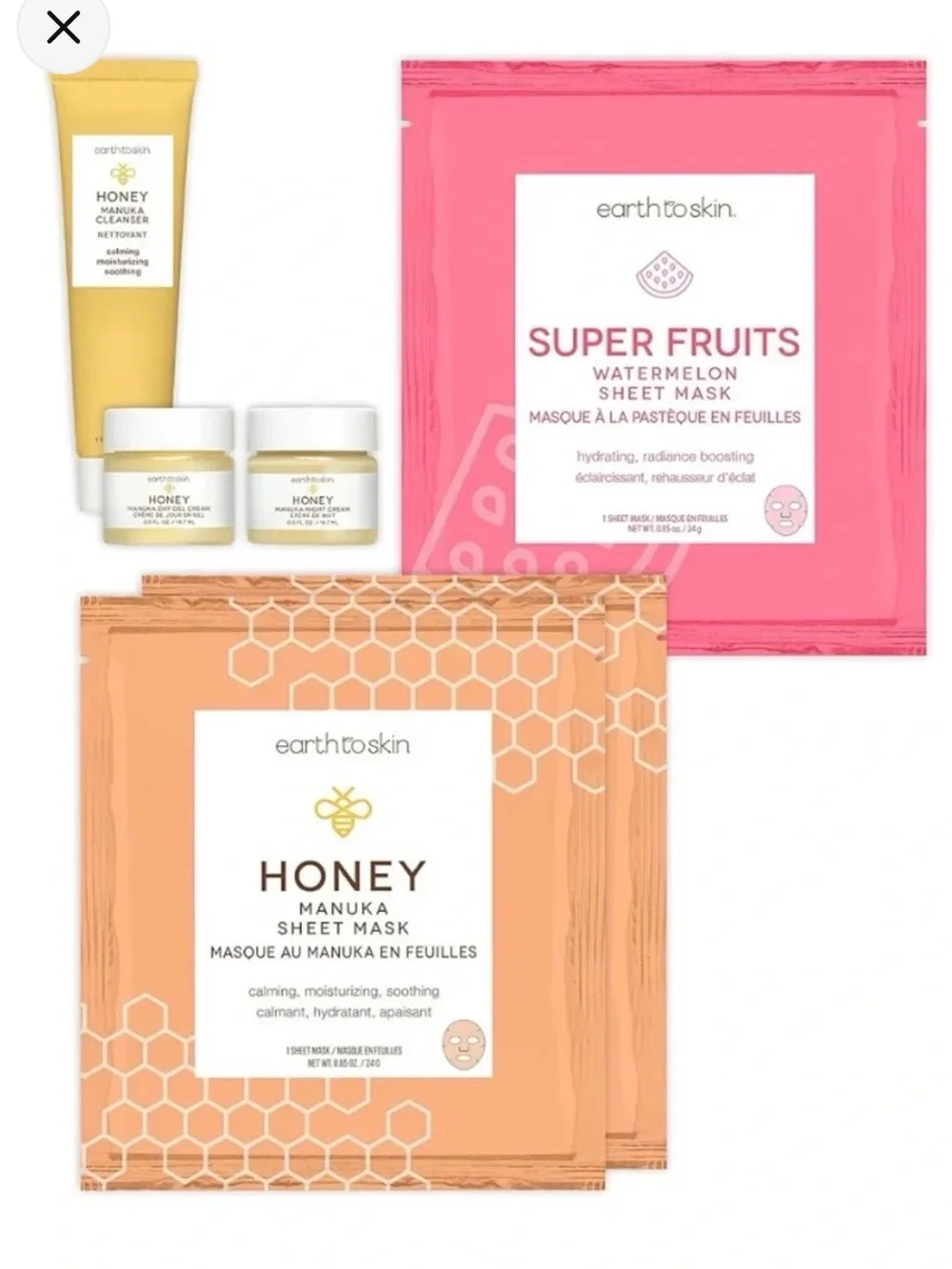 Earth to Skin Honey Soothing & Rejuvenating Set NIB
